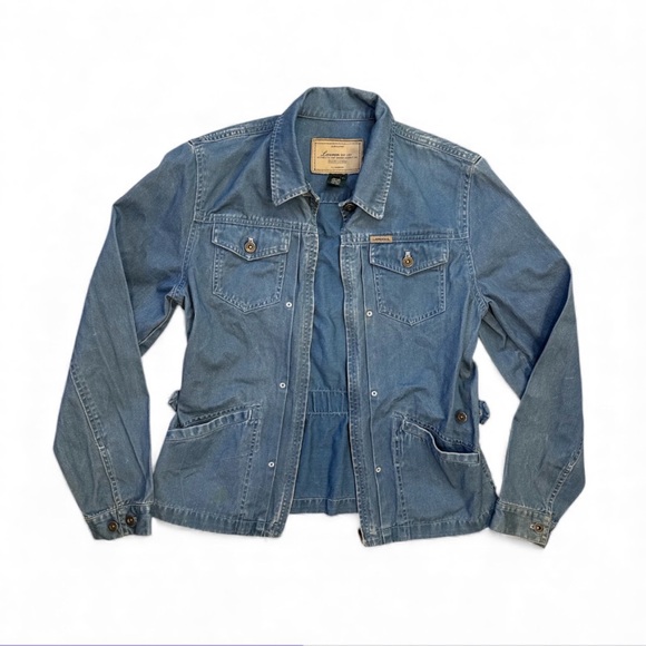 VTG 90’s Ralph Lauren Authentic Dry Goods Denim Chore Jacket Sz M Zip Utility - Picture 9 of 9